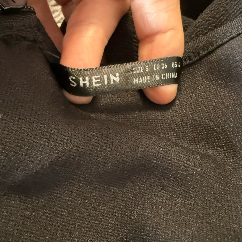 SHEIN Black V-Neck Mini Dress - Picture 10 of 11